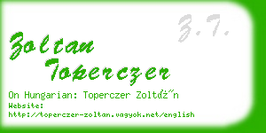 zoltan toperczer business card